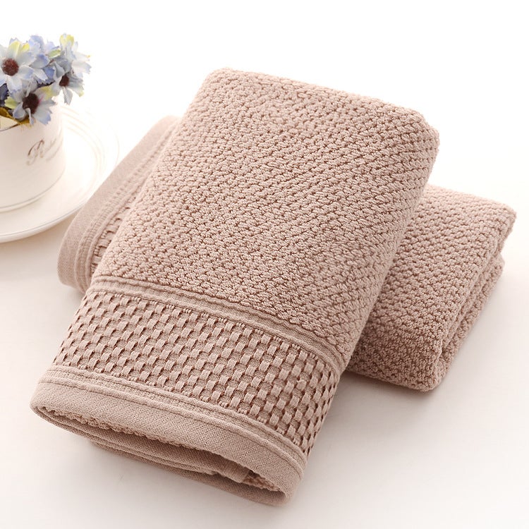 general Men's Cotton Face Towel Dark Blue Jacquard Pattern Soft Absorbent Bath Towel for Home and Travel - Image 1