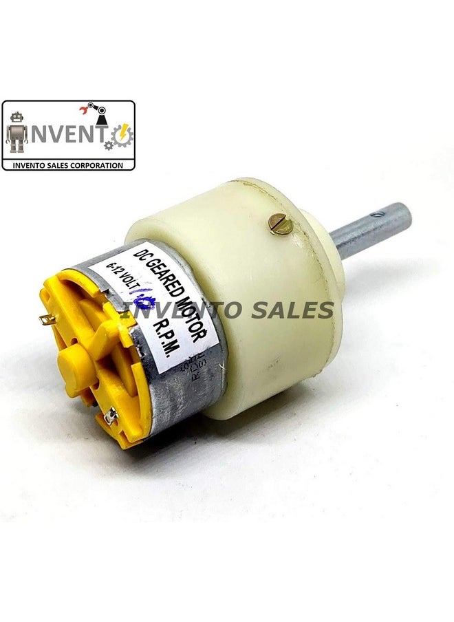 Invento - INVENTO 1pcs 6V - 12V 5 Kg-cm 10 rpm DC Motor Metal Geared Motor for Robot Car - Image 1