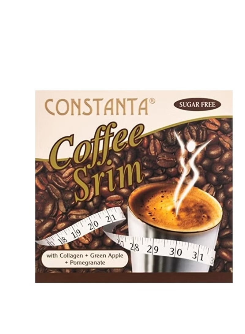 Constanta Coffee Srim Slimming Coffee Mix with Collagen – Sugar-Free Metabolism Booster – Detox & Weight Control – 12 Sachets - Image 1