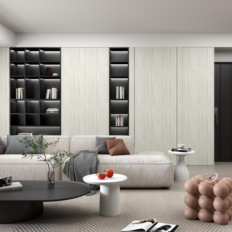 Vinjiasin Wood Peel and Stick Wallpaper Oak Light Wood Grain Contact Paper Self-Adhesive Waterproof Wood Wallpaper for Countertops Cabinets Drawer Shelf Liner 17.7"x120" - Image 4
