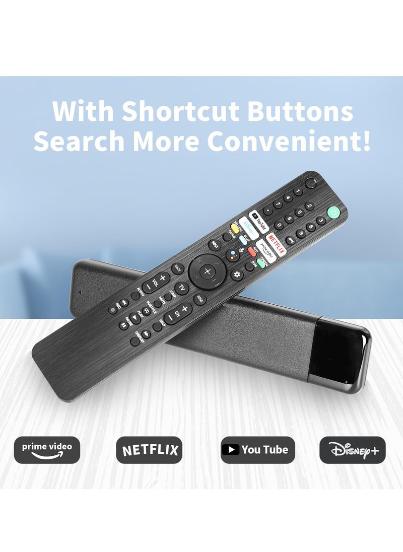 ELTRAZONE - RMF-TX520U MG3-TX520U Voice Remote Control – Compatible with Sony Smart TVs XBR, KD, XR Series – Replacement for X80J, X85J, X90J, A80J, X80CJ (2019–2023 Models) – Built-in Voice Search, YouTube, Netflix & Prime Video Keys - Image 1