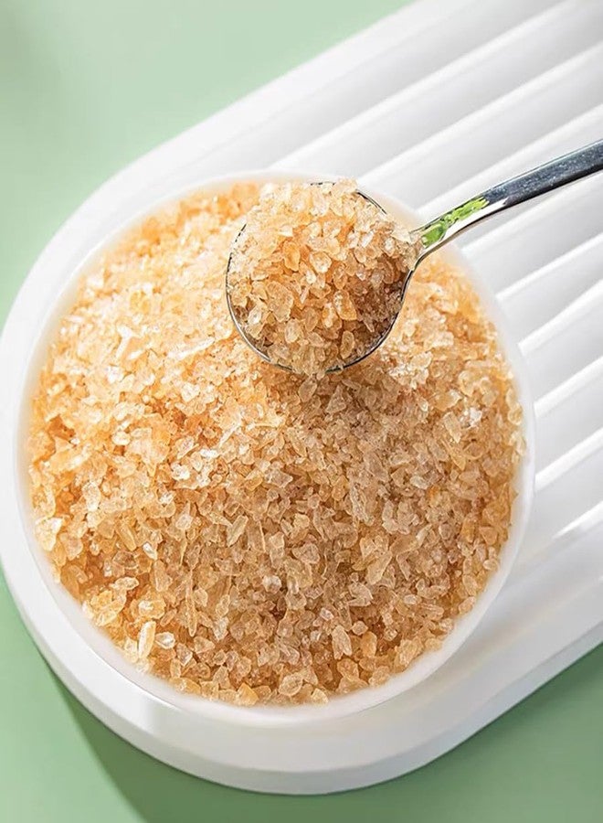 MOORCHOCO Natural Amber Hue sugarcane Rock Sugar Crystals for Tea and Coffee, Dissolves Quickly, Vegan and Non-GMO Yellow Rock Sugar for Pho, Medium-Sized (Small sized particles 8.81oz) - Image 4