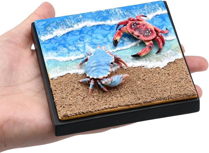 Fremego Miniature Display Diorama Base,Realistic Outdoor Four Seasons Scene Platform for 1:64,1:72,1:87 Scale Model Cars, Vehicles, and Miniature Figures Display (Summer Beach-No Figures) - Image 1