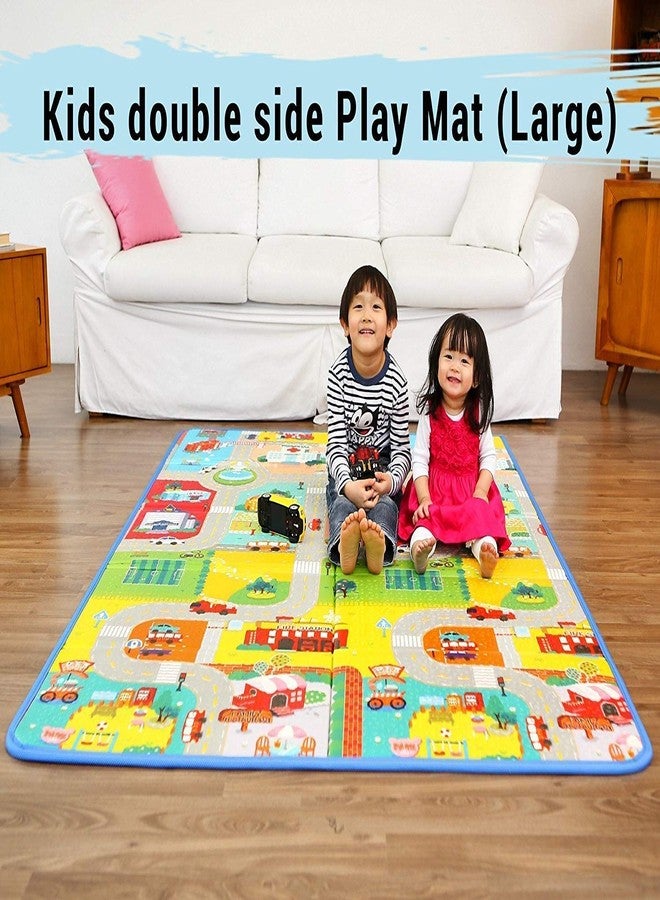 Dhruheer Water Proof and Reusable Activity Play Center || Play Baby Double Side Soft Kids Babies Infants Crawl Floor Play Mat (Large Size,6 X 5 ft (120 X 180 Cms)) with Zip Bag to Carry - Assorted - Image 5