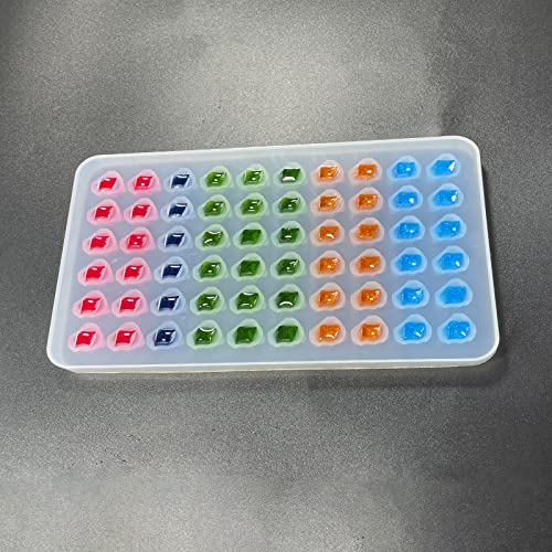 AMZTOART Silicone Mold Resin Craft Makes 60 Crystals - Small Crystal Stones - Candles - Soap - Ice Cube - Jewelry - 1 Unique Shapes (White) - Image 5
