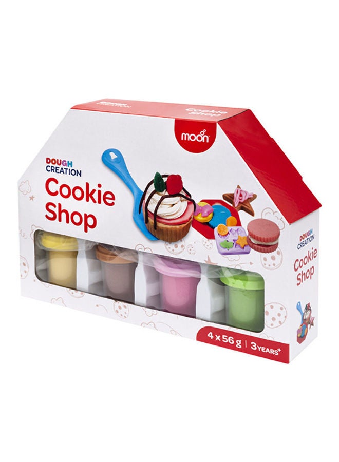 Moon Dough Creation Cookie Shop  For 3 Years And Above DIY Clay Toys – 4 X 56 G - Image 1