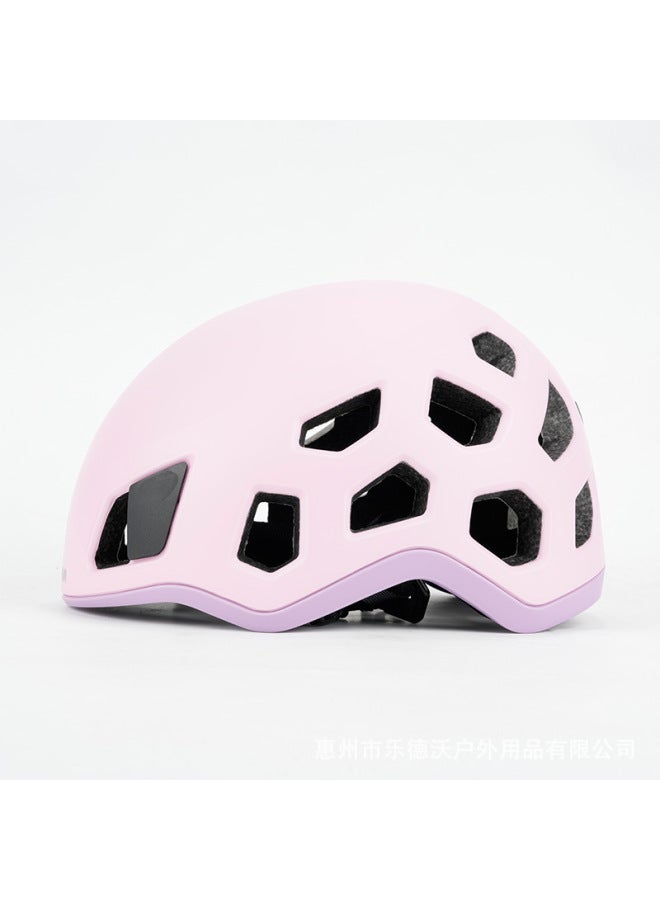 Pink Matte Dual-injection Molded Helmet With 19 Ventilation Holes, Eps+pc Material, Multi-color, Breathable Protective Helmet For Roller Skating And Cycling
