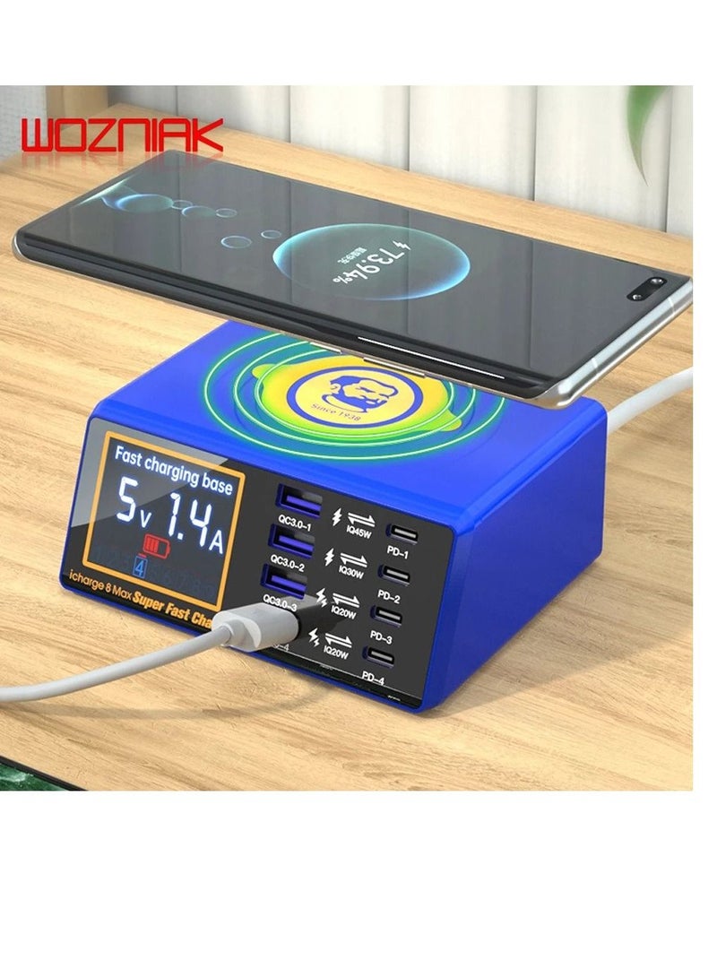 MECHANIC Mechanical iCharge 8Max Multiport Ultra Fast Wireless Charger USB Multi-Slot QC3.0 + PD 110W High Power Battery Charging