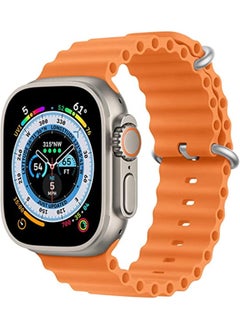 SHOPI Newest Silicone Ocean Watch Band For Apple Watch Series 8 7 6 5 4 3 2 1 SE Compatible With Apple Watch Band 42mm 44mm 45mm 49mm Replacement Women Mens, Sport  slides Strap for iWatch Ultra  - Image 3