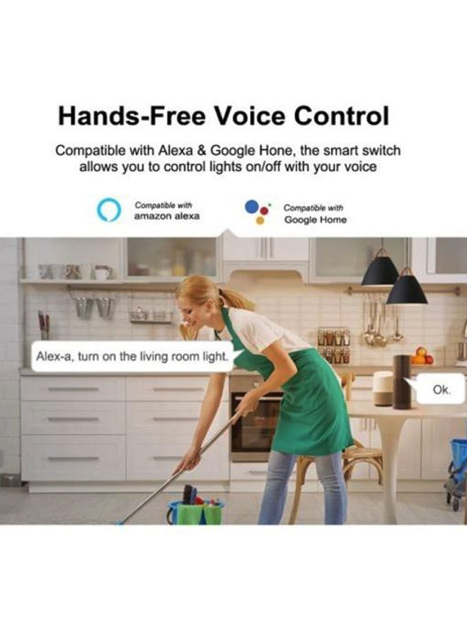 NIBEMINENT WiFi Wall Light Switch White - Image 2