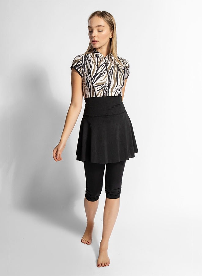 MINERVA SECRETS ZEBRA ROYALE- Exclusive Premium Tankini with Elegant Top, Chic Beach Skirt, High-Waisted Parmoda  - Image 4