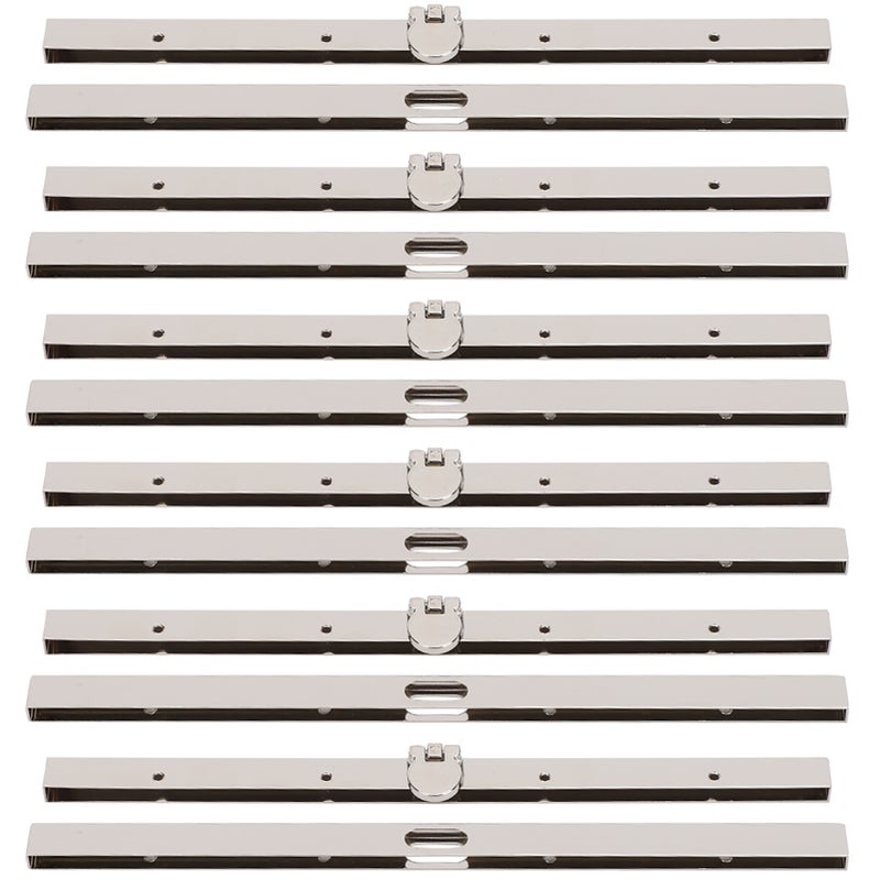 6PCs Metal Wallet Frame Straight Side Bag Supplies Hardware Accessories Iron Lightweight 19cmSilver - Image 3