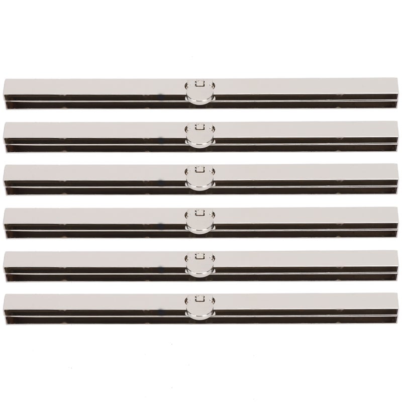 6PCs Metal Wallet Frame Straight Side Bag Supplies Hardware Accessories Iron Lightweight 19cmSilver - Image 5