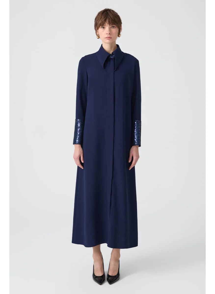 Touche Sequin Detailed Crepe Dress