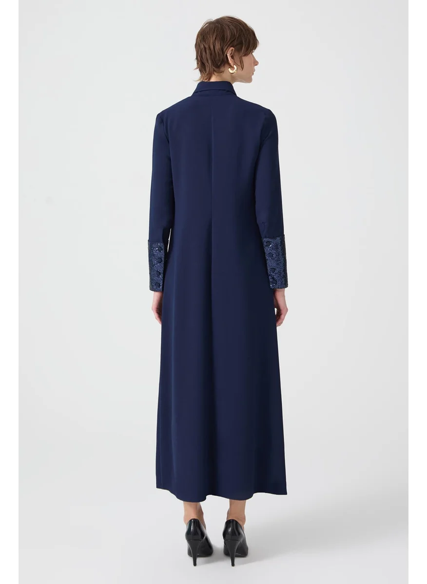 Touche Sequin Detailed Crepe Dress