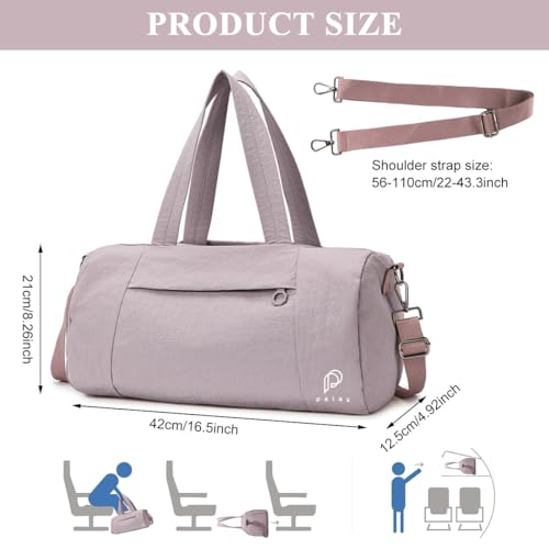PALAY® Gym Bag for Women Travel Duffle Bag Dry Wet Separation with Independent Shoe Bags Nylon Waterproof and Scratch Resistant Traveling and Exercising Fitness - Image 2