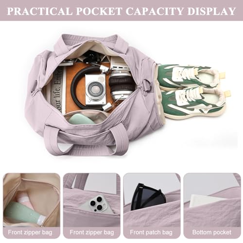PALAY® Gym Bag for Women Travel Duffle Bag Dry Wet Separation with Independent Shoe Bags Nylon Waterproof and Scratch Resistant Traveling and Exercising Fitness - Image 4