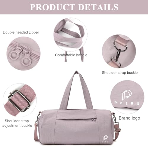 PALAY® Gym Bag for Women Travel Duffle Bag Dry Wet Separation with Independent Shoe Bags Nylon Waterproof and Scratch Resistant Traveling and Exercising Fitness - Image 3