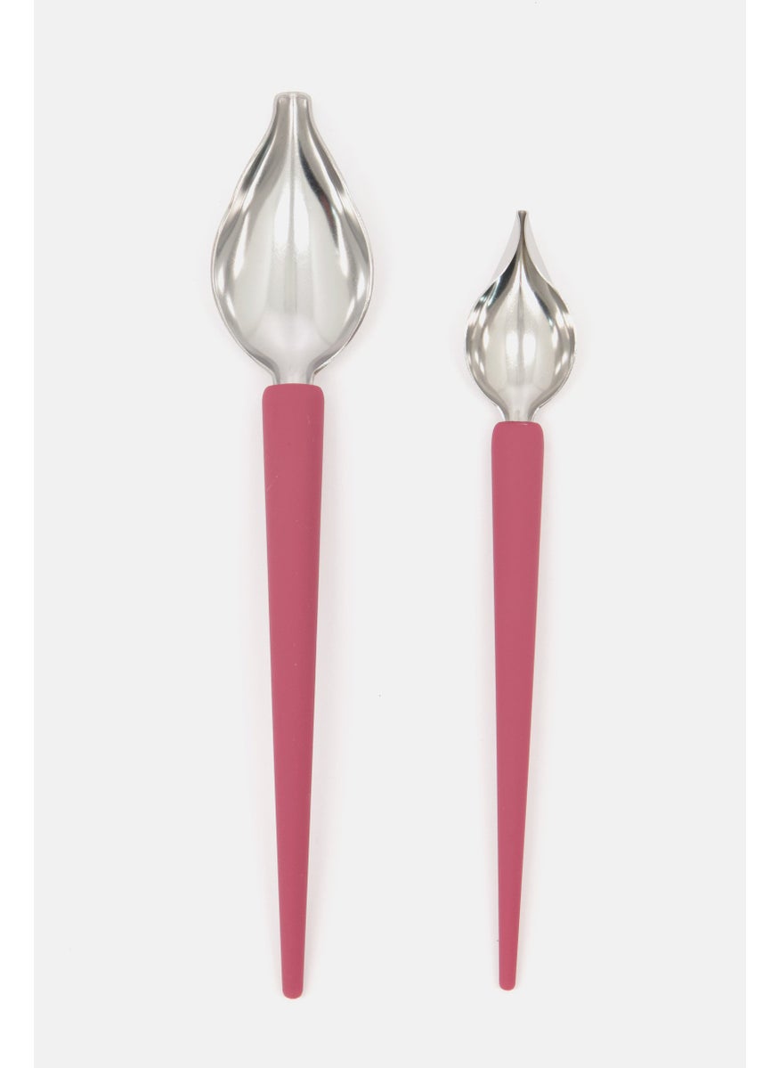 FACKELMANN - 2 Pieces FMprofessional Decorating Spoon Set, Silver - Image 1