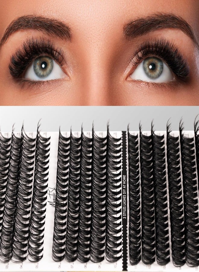 Magnetic SL DIY Lash Extensions Kit 320pcs Individual Lashes Clusters 30D 40D 60D D Curl Eyelash Extension Kit with Applicator and Lash Bond&Seal, Lash Remover For False Eyelash Mix 11-20mm (30D+40D+60D KIT) - Image 5