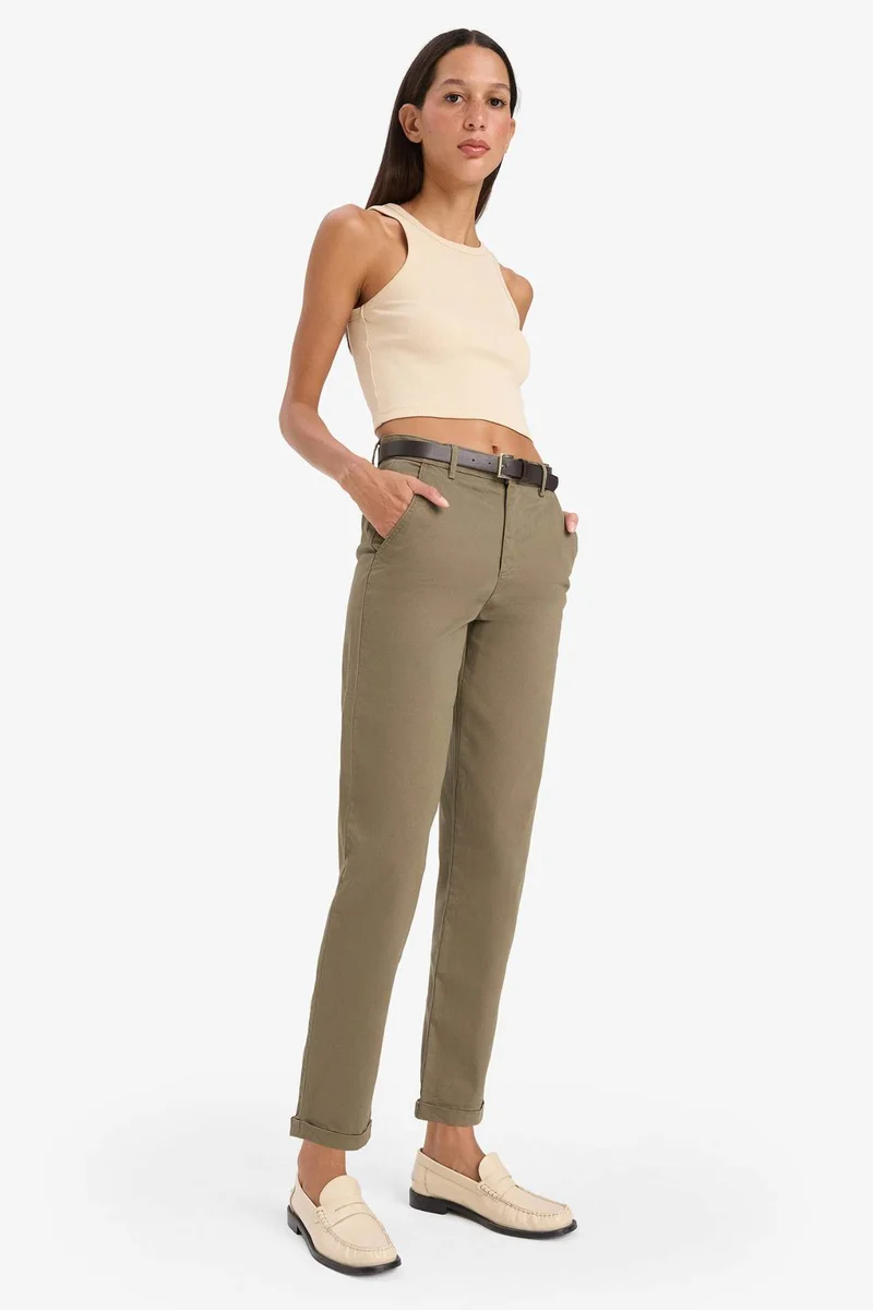 ديفاكتو Carrot Fit With Pockets Satin Trousers