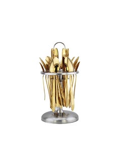 Berger 24 Piece Silverware Flatware Cutlery Set with Round Stand, Stainless Steel Includes 6 Knife, 6 Fork, 6 Tea Spoon, 6 Dinner Spoon, Mirror Polished, Dishwasher Safe  - Image 3
