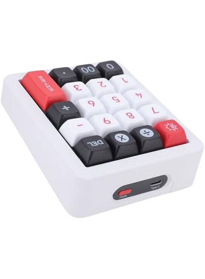 White Wired Number Pad 12 RGB LED Backlight 19 Programmable Keys Mechanical Numpad For Laptop - Image 3