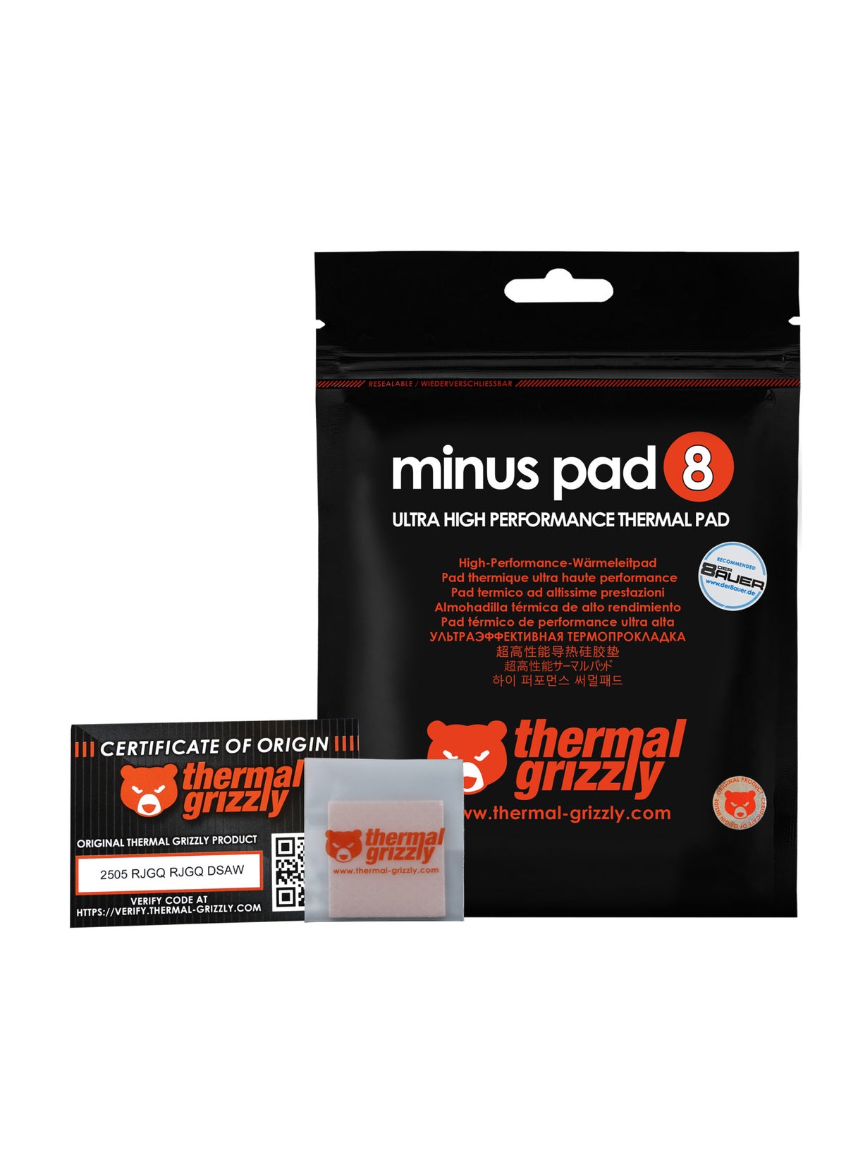 Termopad Gpu Thermal Grizzly Thermal Grizzly - Minus Pad 8 (30x30x2,0mm) - Self ...