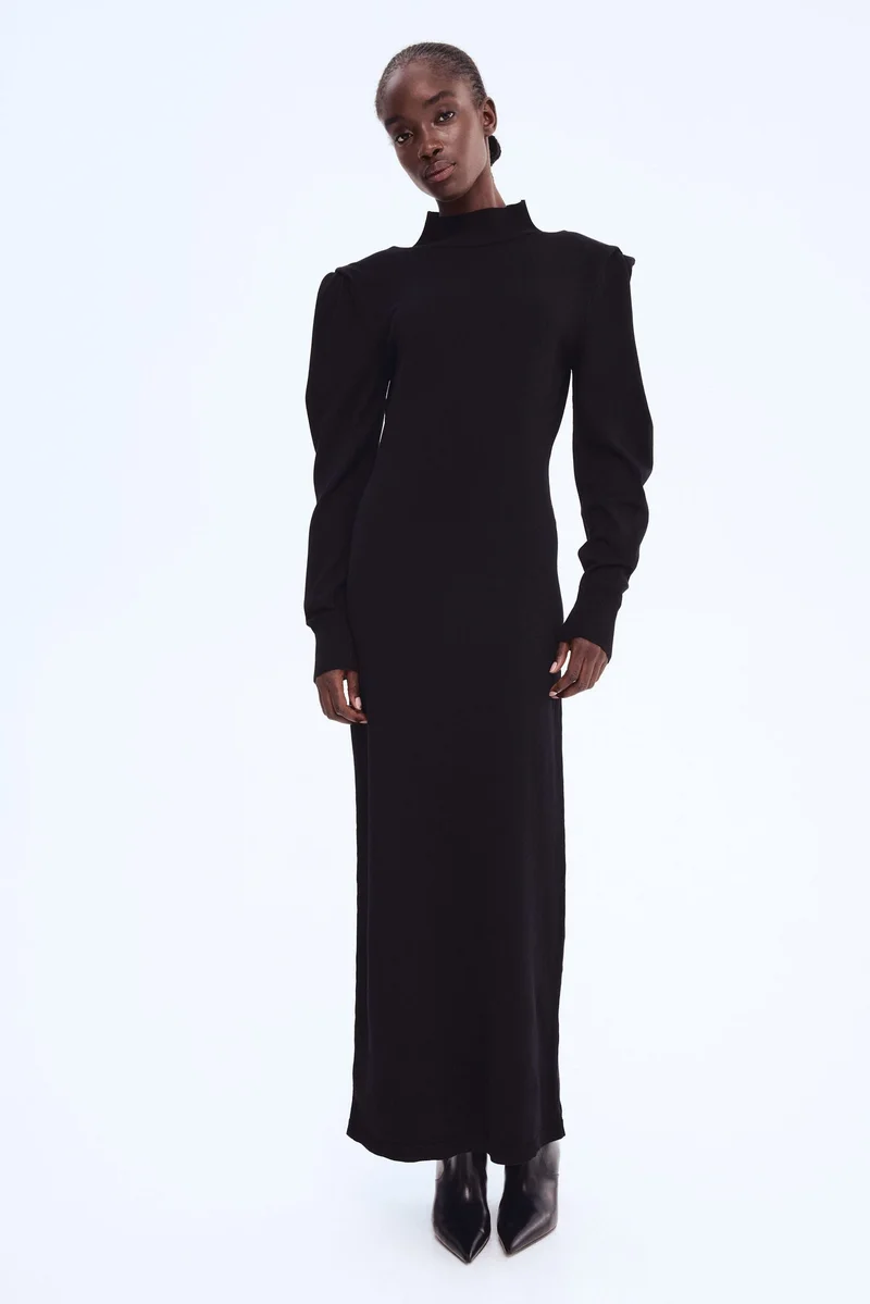 long sleeve maxi dress beach Sullivan Puff Sleeve Maxi Dress - Forest Green
