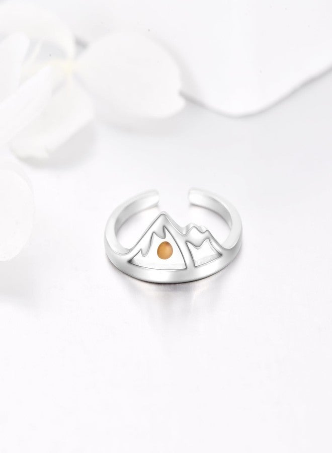 YFN Mustard Seed Ring 925 Sterling Silver Adjustable Mountain Rings Jewelry Gift for Women Girls - Image 4
