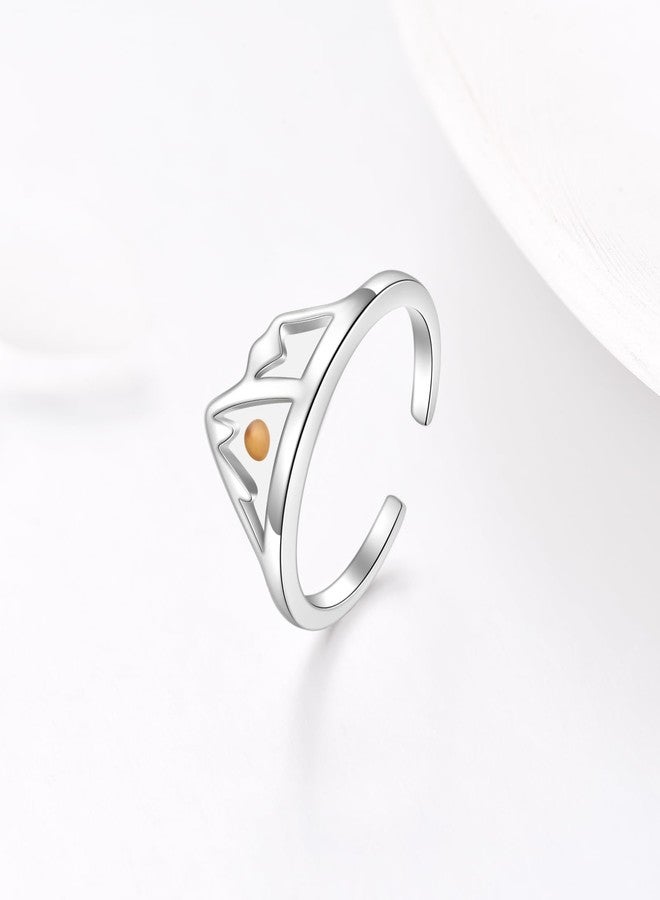 YFN Mustard Seed Ring 925 Sterling Silver Adjustable Mountain Rings Jewelry Gift for Women Girls - Image 5