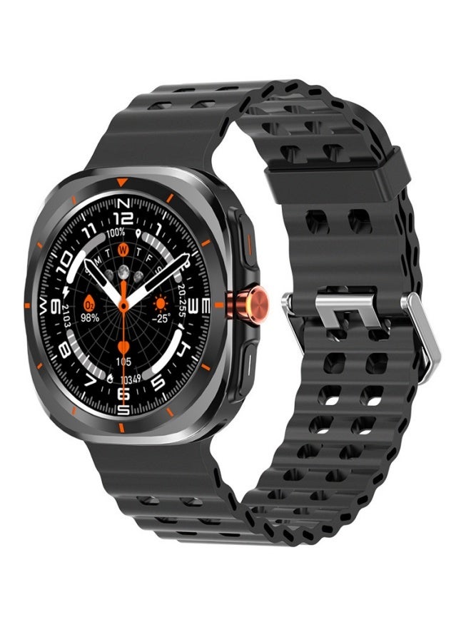 The new GT7ultra smart watch heart rate detection Bluetooth call sports watch black - Image 1