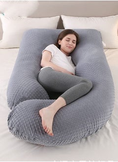 MIXDE Pregnancy Pillows for Sleeping, U Shaped Full Body Pillow for Maternity Women with Removable Jersey Cotton Cover  - Image 2