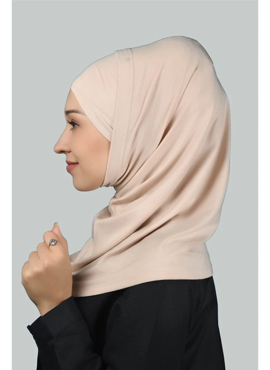 التوبة Set of 2 Practical Scarf, Ready-made Turban and Hijab Hijab Bonnet - Beige