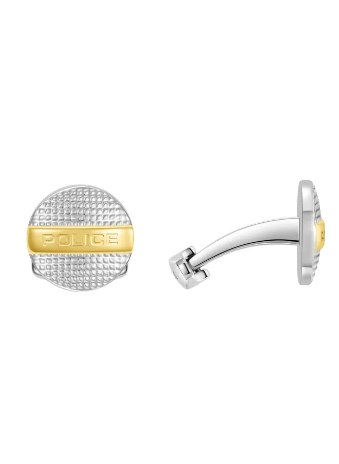 بوليس withstand Cufflinks For Men Stainless Steel and Gold Plated Texture