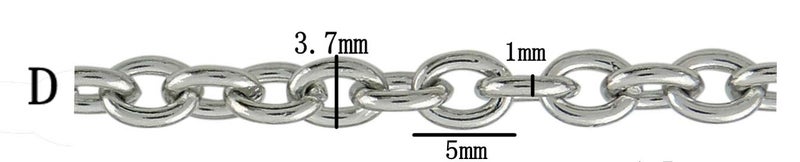Coiris 33ft 4mm Width Stainless Steel Rolo Cable Chains Findings Fit for Jewelry Making &DIY (SC-1027-D) - Image 2