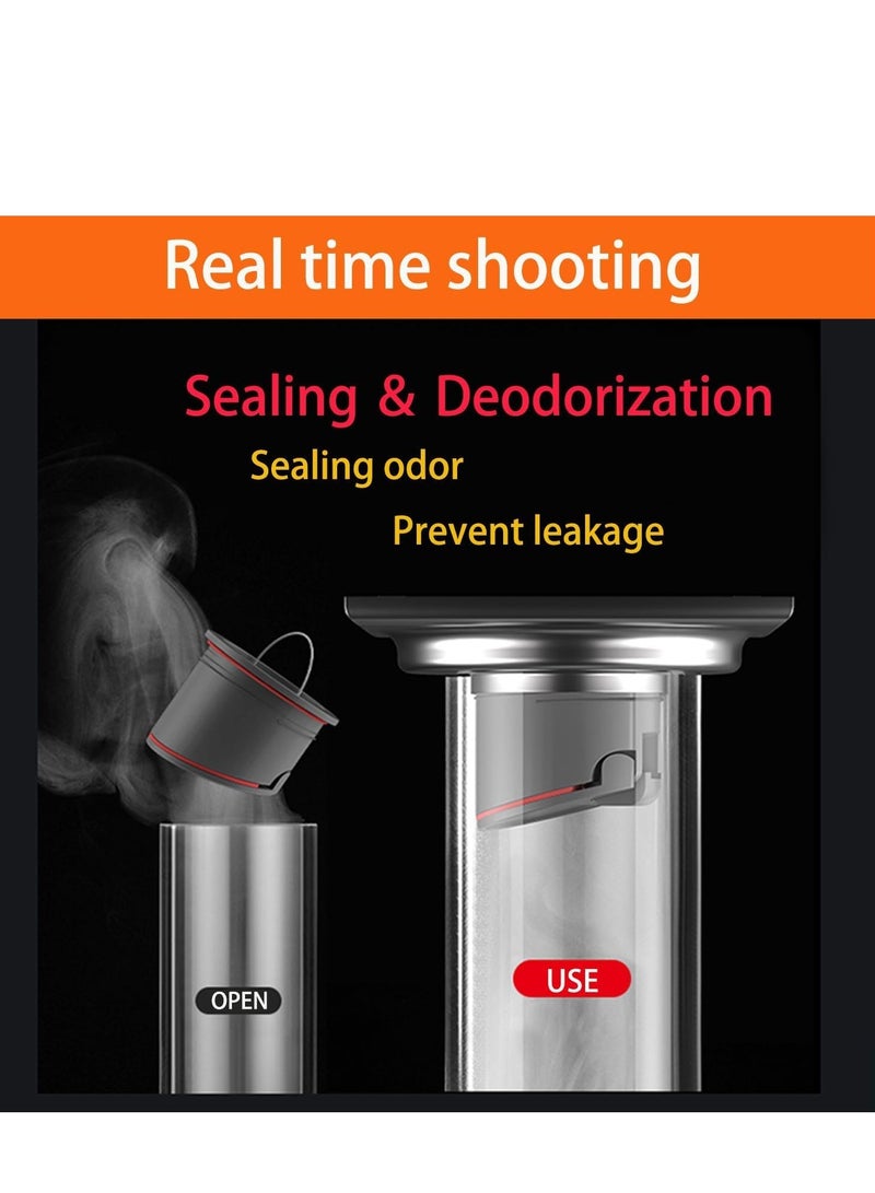 Barakah Stainless Steel Flat Cut Square Floor Drain Waste Cover Anti-odor Straight for Bathroom Shower Room Matte Black Removable Linear Brushed Nickel - Image 5