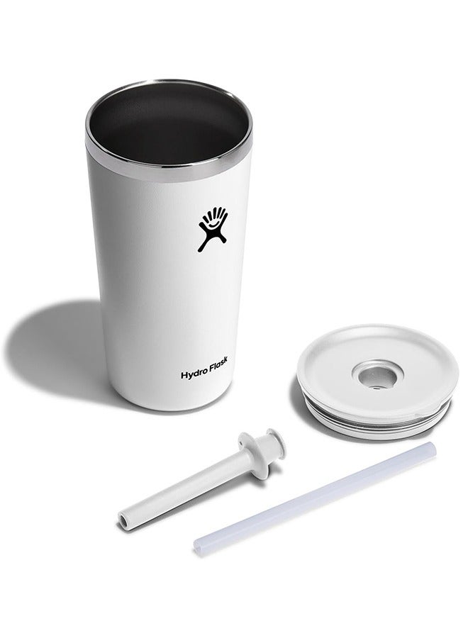 Hydro Flask كوب 16 أونصة مع غطاء قشة وعزل مزدوج من الفولاذ المقاوم للصدأ خالي من BPA - Image 3