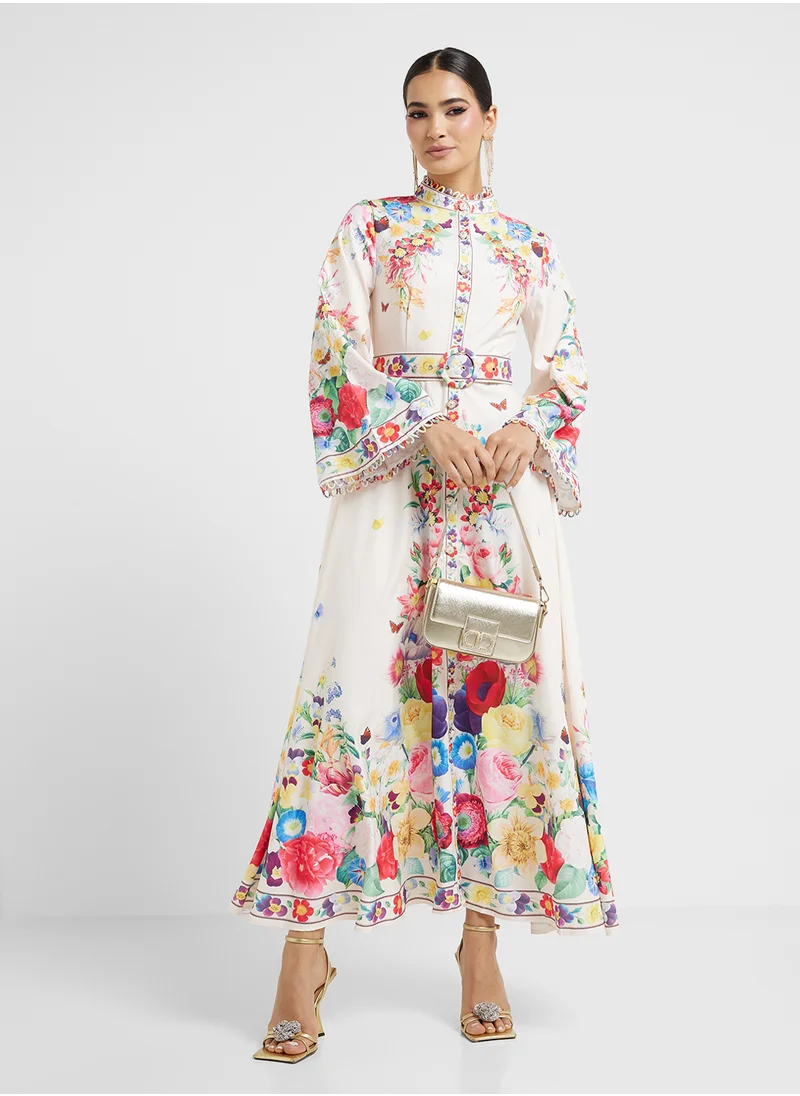 خزانة Floral Print Dress