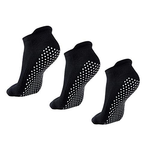 NEWCHAO Grip Non Skid Anti Slip Socks for Women and Men,3 Pairs Unisex Socks for Yoga Home Workout Barre Pilates Pregnancy Hospital - Image 1