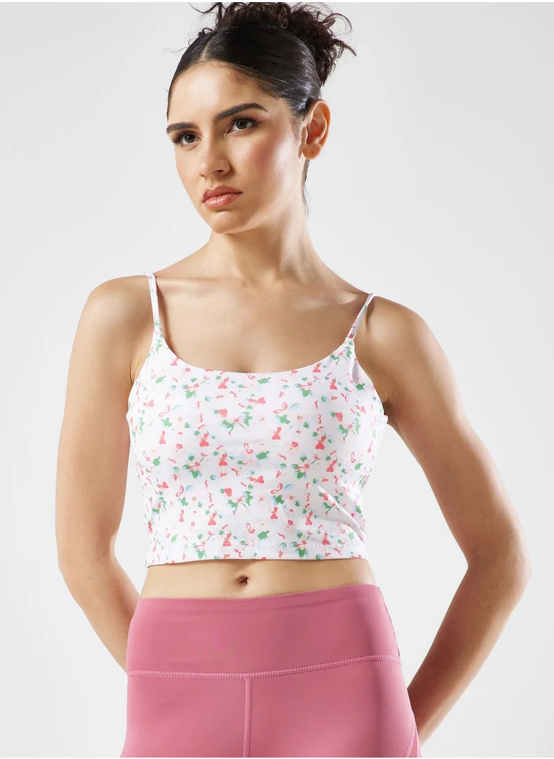 FRWD Printed Strap Detail Sports Bra