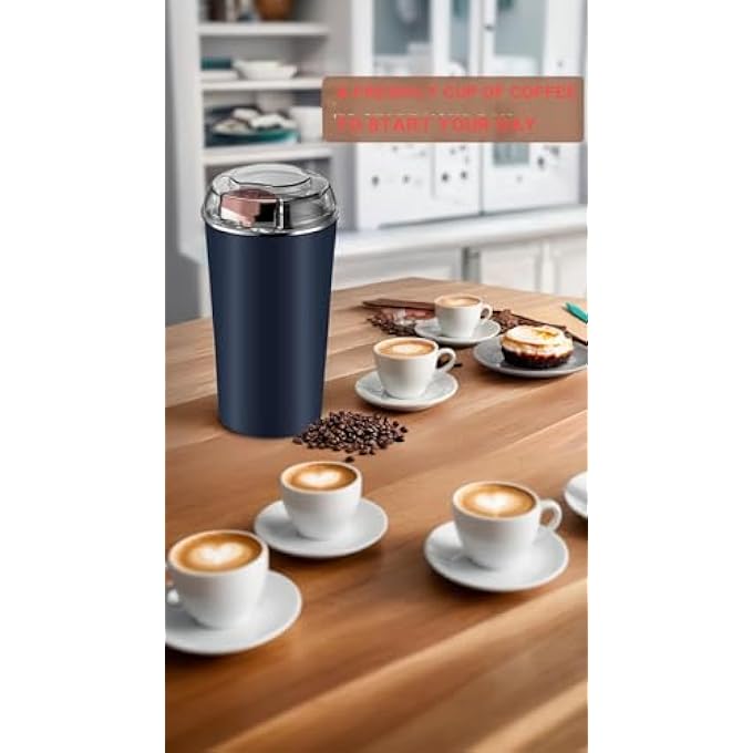 Honwor Electric Herb Grinder 200W Fast  Efficient For Spices Herbs Nuts Grains  Coffee Beans  OneTouch Operation  Includes Cleaning Brush - Image 2