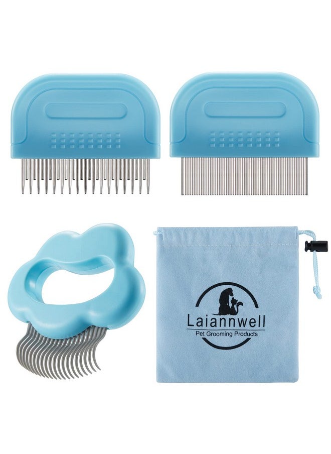 Laiannwell Laiannwell Pet Grooming Supplies, Massaging Comb for Removing Matted Fur and Knots/Tangles, Perfect for Long and Short Hair Pets (3 Packs)  - Image 1