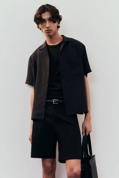 اتش اند ام قميص منتجع فضفاض