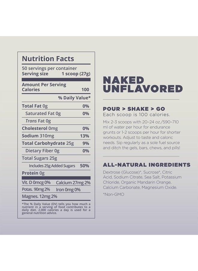 Tailwind Nutrition Endurance Fuel, Sports Drink Powder Mix with Electrolytes, Non-GMO, Free of Soy, Dairy, and Gluten, Vegan Friendly, Naked Unflavored, 30 Servings - Image 4