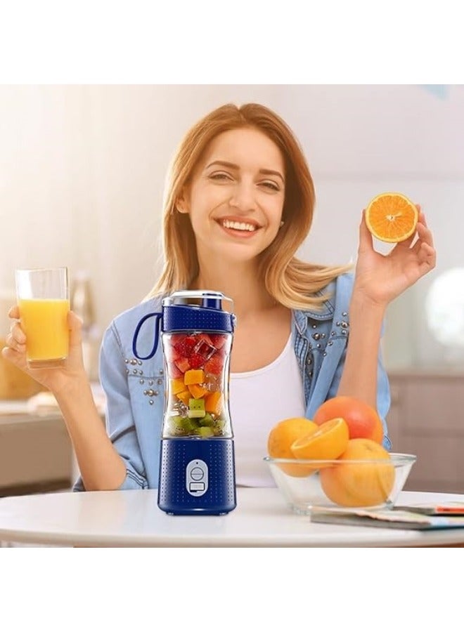 Portable Multi-Design USB Rechargeable Electric Juice Blender and Smoothie Maker and Electric Mixer in Dark Blue - Image 4