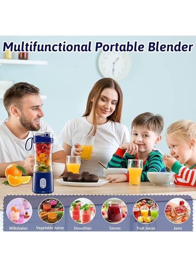 Portable Multi-Design USB Rechargeable Electric Juice Blender and Smoothie Maker and Electric Mixer in Dark Blue - Image 5