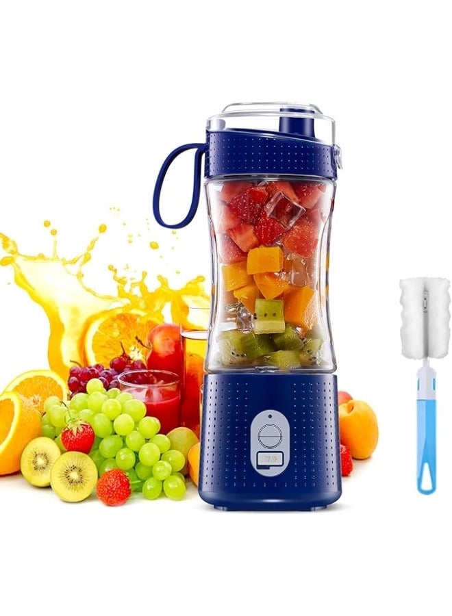 Portable Multi-Design USB Rechargeable Electric Juice Blender and Smoothie Maker and Electric Mixer in Dark Blue - Image 1