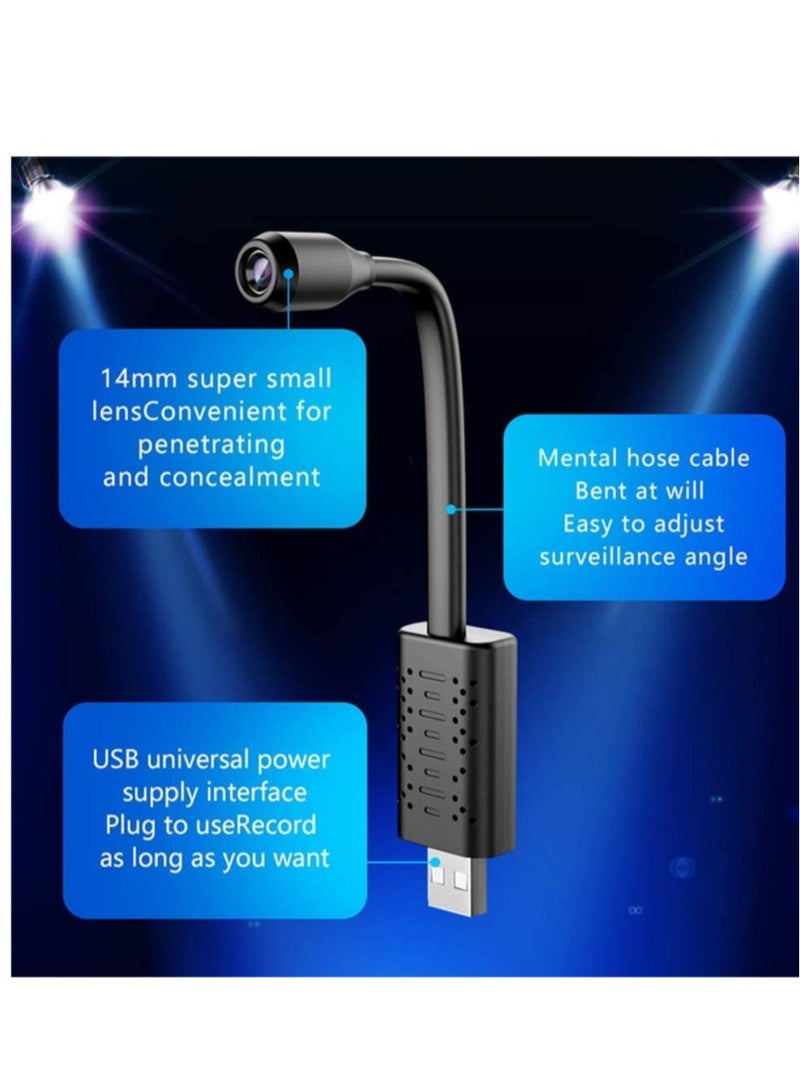 Portable Wifi Security Camera Smart Mini Wireless USB IP Camera Flexible 360 Degree Loop Video Motion Detection Camera (Black) Electronics - Image 4