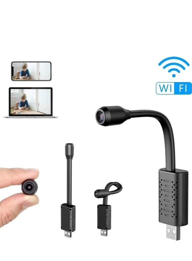 Portable Wifi Security Camera Smart Mini Wireless USB IP Camera Flexible 360 Degree Loop Video Motion Detection Camera (Black) Electronics - Image 2